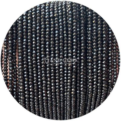 Màu trắng Đen Chalcedony đá quý hạt tinh thể tự nhiên hình dạng Abacus hình dạng hạt lỏng nhỏ cho vòng đeo tay