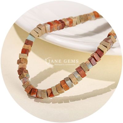 Nhập xưởng bán buôn hạt lỏng thiên nhiên ngọc bích trắng thực Opal hạt lỏng hình vuông slice hình dạng lỏng hạt lỏng spacers cho đồ trang sức DIY