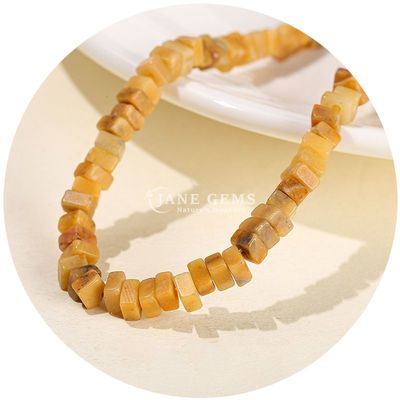 Nhập xưởng bán buôn hạt lỏng thiên nhiên ngọc bích trắng thực Opal hạt lỏng hình vuông slice hình dạng lỏng hạt lỏng spacers cho đồ trang sức DIY