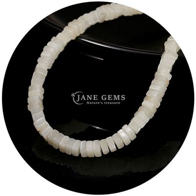 Nhập xưởng bán buôn hạt lỏng thiên nhiên ngọc bích trắng thực Opal hạt lỏng hình vuông slice hình dạng lỏng hạt lỏng spacers cho đồ trang sức DIY