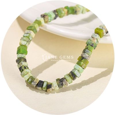 Nhập xưởng bán buôn hạt lỏng thiên nhiên ngọc bích trắng thực Opal hạt lỏng hình vuông slice hình dạng lỏng hạt lỏng spacers cho đồ trang sức DIY