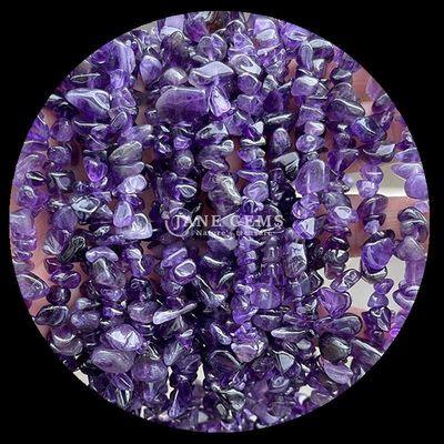 Quartz tinh khiết Amethyst đá quý hạt tinh thể tự nhiên hình dạng không đều chip sỏi đá lỏng sợi hạt cho vòng tay