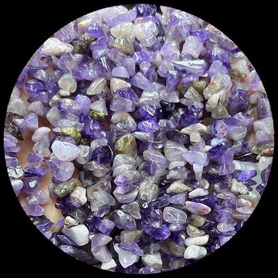 Quartz tinh khiết Amethyst đá quý hạt tinh thể tự nhiên hình dạng không đều chip sỏi đá lỏng sợi hạt cho vòng tay