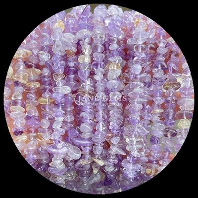 Citrine Đen Rutilated đá quý hạt tinh thể tự nhiên hình dạng không đều chip sỏi đá lỏng sợi hạt cho vòng tay
