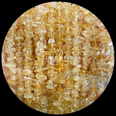 Citrine Đen Rutilated đá quý hạt tinh thể tự nhiên hình dạng không đều chip sỏi đá lỏng sợi hạt cho vòng tay