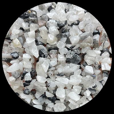 Citrine Đen Rutilated đá quý hạt tinh thể tự nhiên hình dạng không đều chip sỏi đá lỏng sợi hạt cho vòng tay