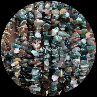 Tourmaline Garnet đá quý hạt tinh thể tự nhiên hình dạng không đều chip sỏi đá lỏng sợi hạt cho vòng tay