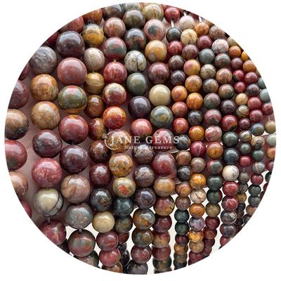 Nhập khẩu kim cương tự nhiên vòng lỏng hạt 8mm Hematite lỏng hạt Lava đá tròn Agate hạt spacers cho đồ trang sức M