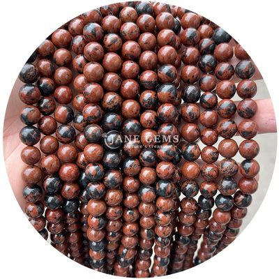 Nhập khẩu kim cương tự nhiên vòng lỏng hạt 8mm Hematite lỏng hạt Lava đá tròn Agate hạt spacers cho đồ trang sức M