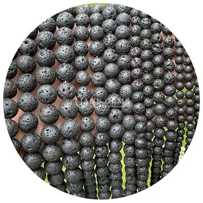 Nhập khẩu kim cương tự nhiên vòng lỏng hạt 8mm Hematite lỏng hạt Lava đá tròn Agate hạt spacers cho đồ trang sức M