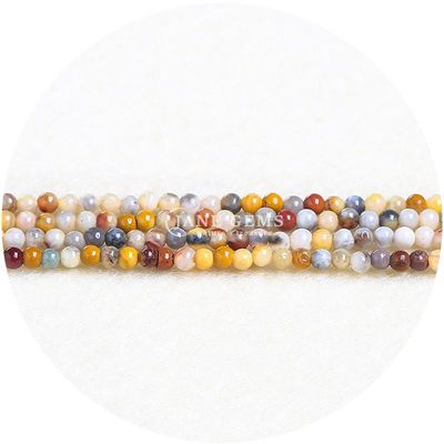 Nhập khẩu kim cương tự nhiên hạt lỏng 8mm Rhodolite hạt lỏng tròn nhiều màu Tourmaline hạt phân cách cho đồ trang sức