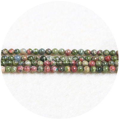 Nhập khẩu kim cương tự nhiên hạt lỏng 8mm Rhodolite hạt lỏng tròn nhiều màu Tourmaline hạt phân cách cho đồ trang sức