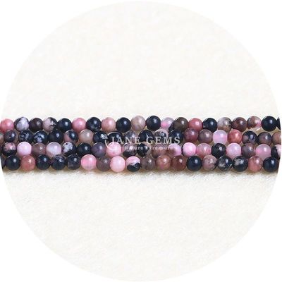 Nhập khẩu kim cương tự nhiên hạt lỏng 8mm Rhodolite hạt lỏng tròn nhiều màu Tourmaline hạt phân cách cho đồ trang sức