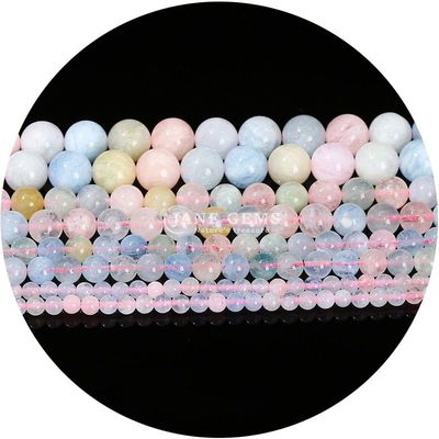 Nhập số bán buôn tự nhiên 2A hoa thông Tourmaline vòng lỏng hạt Moonstone Fluorite Sunstone hạt cách xa cho đồ trang sức