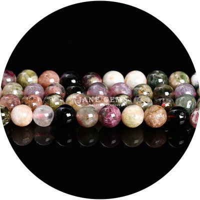 Nhập số bán buôn tự nhiên 2A hoa thông Tourmaline vòng lỏng hạt Moonstone Fluorite Sunstone hạt cách xa cho đồ trang sức