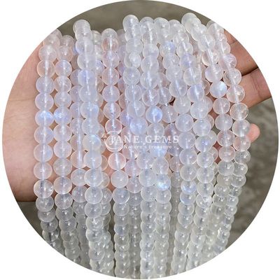 Hàng hóa bán buôn tự nhiên 2A Tourmaline vòng lỏng hạt Moonstone lỏng đá hạt Rainbow Fluorite hạt spacers cho đồ trang sức