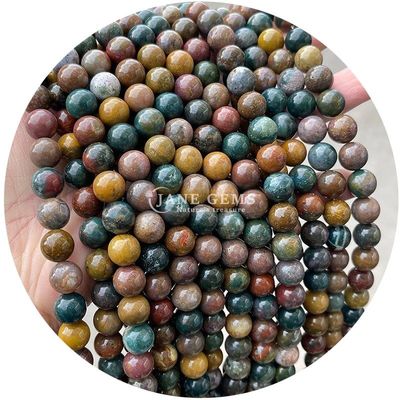 Hàng hóa bán buôn tự nhiên 2A Tourmaline vòng lỏng hạt Moonstone lỏng đá hạt Rainbow Fluorite hạt spacers cho đồ trang sức
