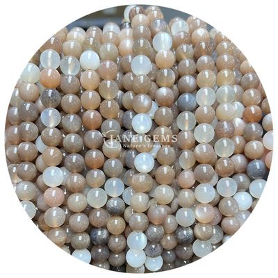 Hàng hóa bán buôn tự nhiên 2A Tourmaline vòng lỏng hạt Moonstone lỏng đá hạt Rainbow Fluorite hạt spacers cho đồ trang sức