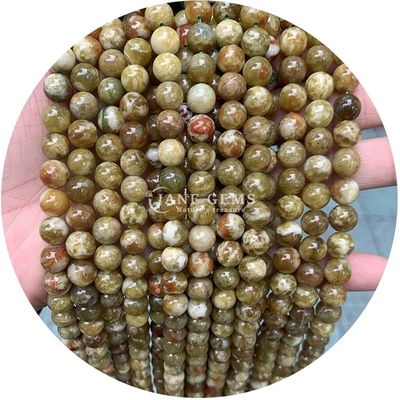 Hàng hóa bán buôn tự nhiên 2A Tourmaline vòng lỏng hạt Moonstone lỏng đá hạt Rainbow Fluorite hạt spacers cho đồ trang sức
