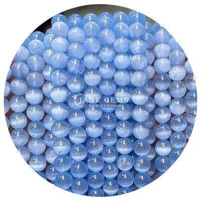 Nhập khẩu kim loại thiên nhiên vòng lỏng hạt 8mm Blue Gypsum lỏng hạt vòng Hematite hạt spacers cho đồ trang sức làm