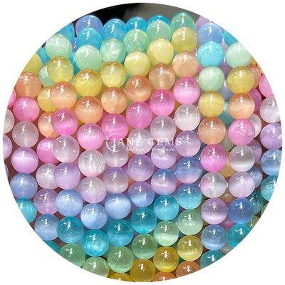 Nhập khẩu kim loại thiên nhiên vòng lỏng hạt 8mm Blue Gypsum lỏng hạt vòng Hematite hạt spacers cho đồ trang sức làm