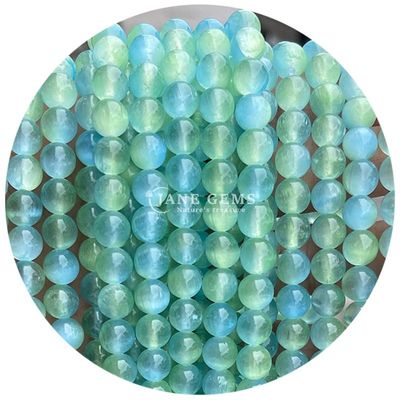 Nhập khẩu kim loại thiên nhiên vòng lỏng hạt 8mm Blue Gypsum lỏng hạt vòng Hematite hạt spacers cho đồ trang sức làm