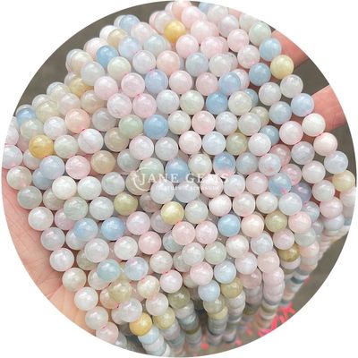 Nhập khẩu kim loại thiên nhiên vòng lỏng hạt 8mm Blue Gypsum lỏng hạt vòng Hematite hạt spacers cho đồ trang sức làm