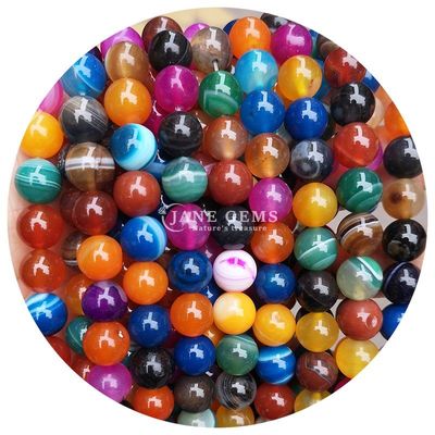 Nhập khẩu kim loại thiên nhiên vòng lỏng hạt 8mm Blue Gypsum lỏng hạt vòng Hematite hạt spacers cho đồ trang sức làm