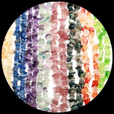 Vàng Tourmaline Gem Bead tự nhiên tinh thể hình dạng không đều chip sỏi đá lỏng Bead sợi cho vòng tay