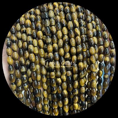 Tiger's Eye vàng Aventurine Gem Bead dạng gạo tinh thể tự nhiên đá lỏng Bead Strands cho vòng tay