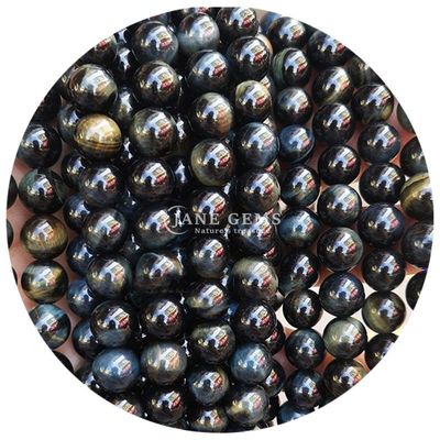 Nhập khẩu kim loại đá tự nhiên vòng lỏng hạt 8mm Tiger Eye lỏng hạt hoa hồng đỏ Tiger Eye vòng hạt spacers cho đồ trang sức