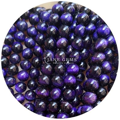 Nhập khẩu kim loại đá tự nhiên vòng lỏng hạt 8mm Tiger Eye lỏng hạt hoa hồng đỏ Tiger Eye vòng hạt spacers cho đồ trang sức