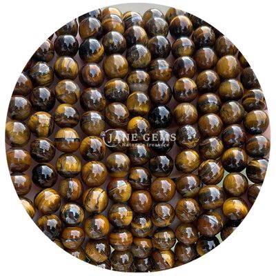 Nhập khẩu kim loại đá tự nhiên vòng lỏng hạt 8mm Tiger Eye lỏng hạt hoa hồng đỏ Tiger Eye vòng hạt spacers cho đồ trang sức