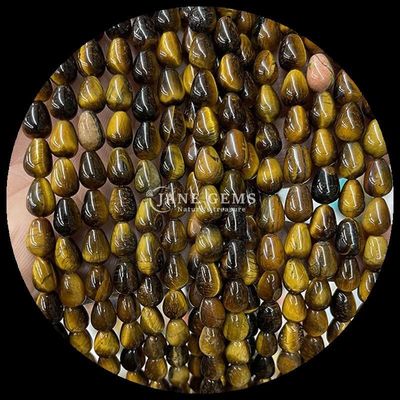 Đỏ Jasper Opalite Tiger's Eye Gem Bead Khí đá tự nhiên nước giọt hình dạng đá lỏng Bead sợi cho vòng đeo tay