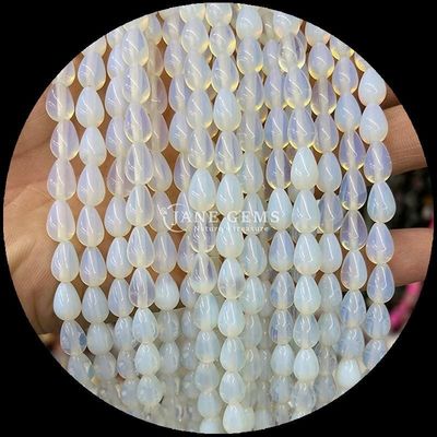 Đỏ Jasper Opalite Tiger's Eye Gem Bead Khí đá tự nhiên nước giọt hình dạng đá lỏng Bead sợi cho vòng đeo tay