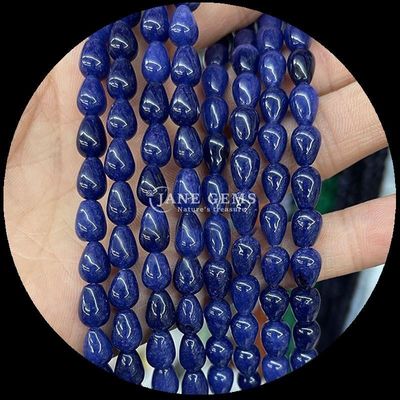 Lapis Lazuli Green Aventurine Gem Bead Đá tinh thể nước tự nhiên Giọt hình dạng đá Vòng hạt lỏng cho vòng đeo tay