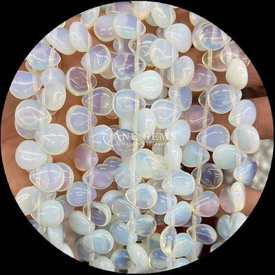 Malachite Quartz tinh khiết hạt đá quý tinh thể tự nhiên nước giọt hình dạng đá lỏng chuỗi hạt cho vòng tay