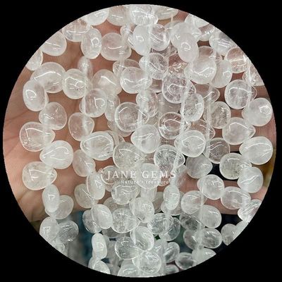 Malachite Quartz tinh khiết hạt đá quý tinh thể tự nhiên nước giọt hình dạng đá lỏng chuỗi hạt cho vòng tay