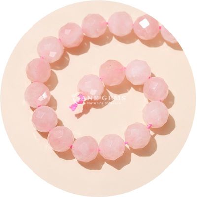 Hàng hóa bán buôn Đá quý tự nhiên đích thực hạt lỏng mặt kính lỏng mặt kính Rose Quartz đá hạt cho thủ công