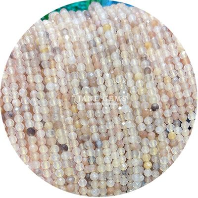 Nhập khẩu bán lẻ đá quý bán quý hạt mặt mặt mặt đá lỏng phụ kiện hạt Rose Quartz Bead Spacer cho đồ trang sức
