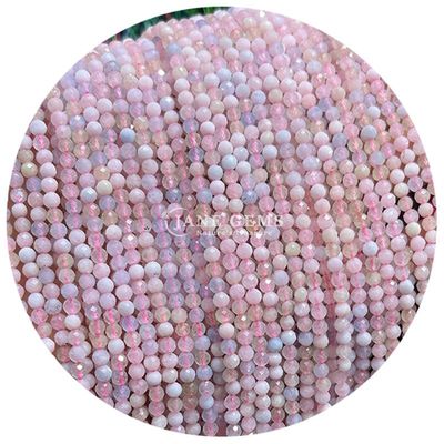 Nhập khẩu bán lẻ đá quý bán quý hạt mặt mặt mặt đá lỏng phụ kiện hạt Rose Quartz Bead Spacer cho đồ trang sức