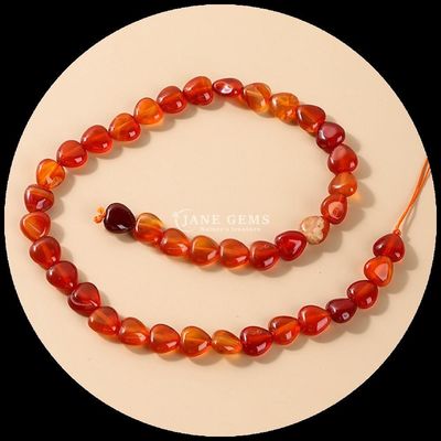 Rose Quartz Carnelian Gem Bead Crystal tự nhiên hình trái tim đá Loose Bead Strands cho vòng tay