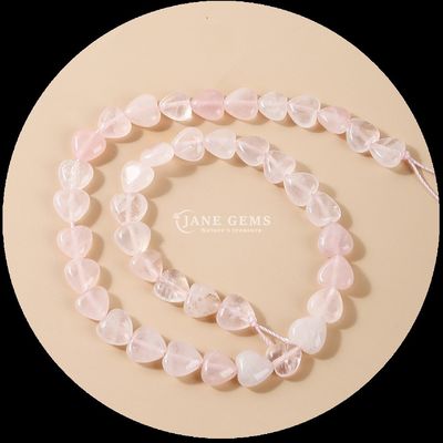 Rose Quartz Carnelian Gem Bead Crystal tự nhiên hình trái tim đá Loose Bead Strands cho vòng tay