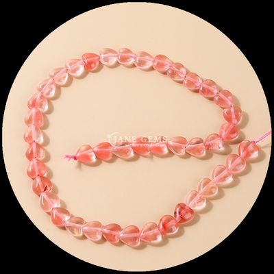 Rose Quartz Carnelian Gem Bead Crystal tự nhiên hình trái tim đá Loose Bead Strands cho vòng tay