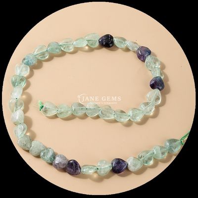 White Jade Gold Sandstone Gem Bead Natural Crystal Heart Shape Stone Loose Bead Strands cho vòng đeo tay