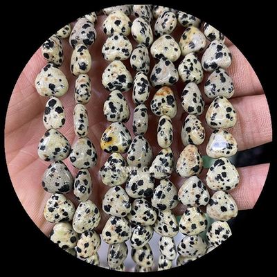 Aquamarine Amethyst Gem Bead Natural Crystal Heart Shape Stone Loose Bead Strands cho vòng đeo tay