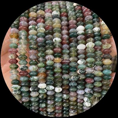 Sodalite Picture Stone Gem Bead Natural Crystal UFO Shape Stone Loose Bead Strands cho vòng đeo tay