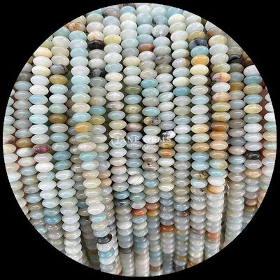 Lemon Jade Amazonite Gem Bead Natural Crystal UFO Shape Stone Loose Bead Strands Cho Vòng tay