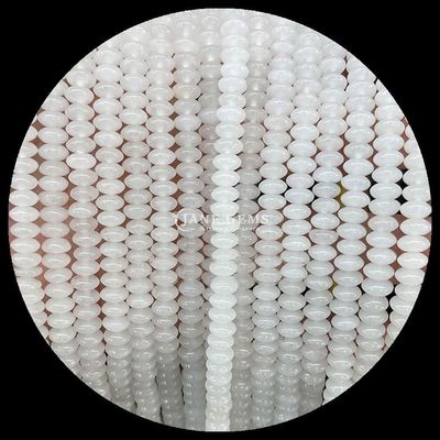 Lemon Jade Amazonite Gem Bead Natural Crystal UFO Shape Stone Loose Bead Strands Cho Vòng tay