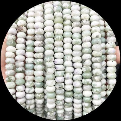 Lucky Jade Lava Stone Gem Bead Natural Crystal Abacus Shape Stone Loose Bead Strands cho vòng đeo tay